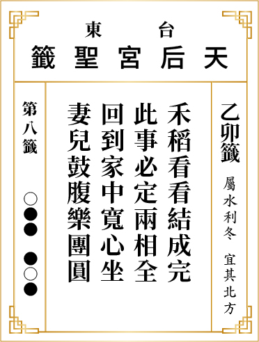 第八籤 乙卯