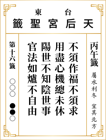 第十六籤 丙午