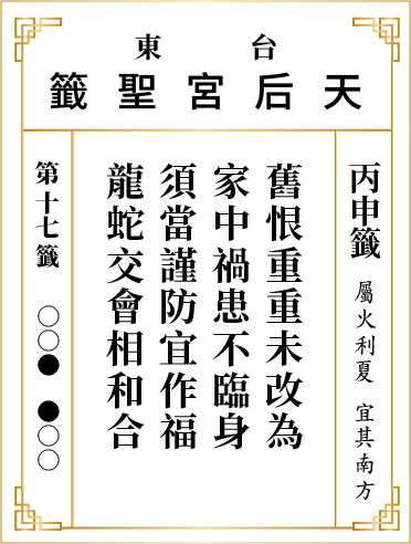 第十七籤 丙申
